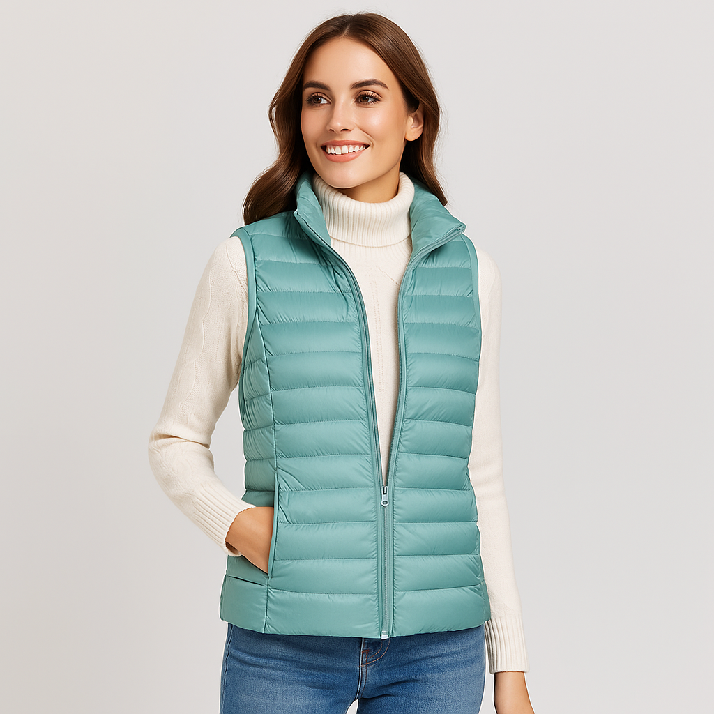 Lichtgewicht en elegant gewatteerd damesgilet - Thalinne