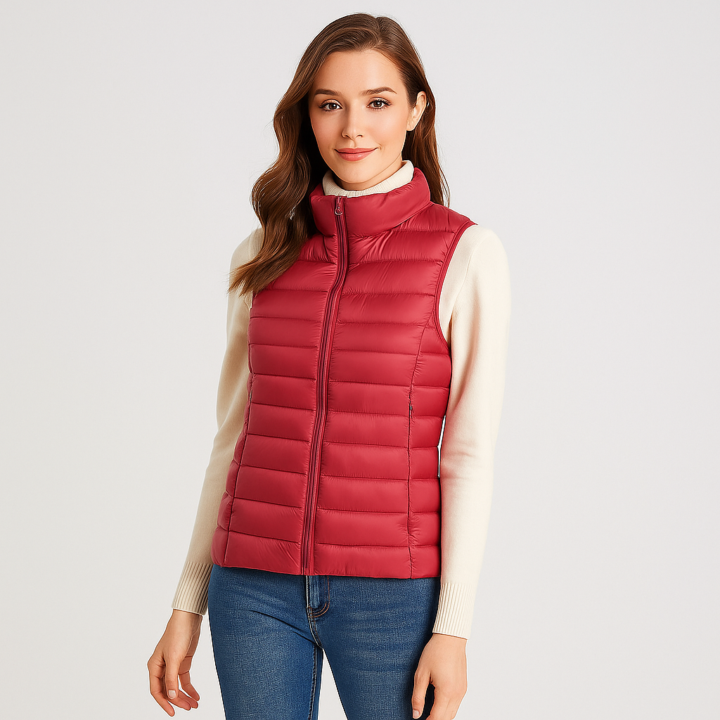 Lichtgewicht en elegant gewatteerd damesgilet - Thalinne