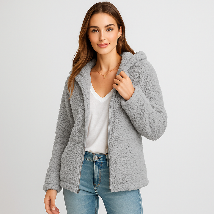 Fleecejack met capuchon voor dames - Yverine