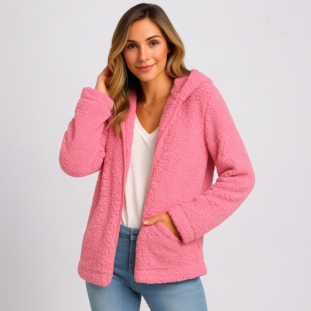 Fleecejack met capuchon voor dames - Yverine