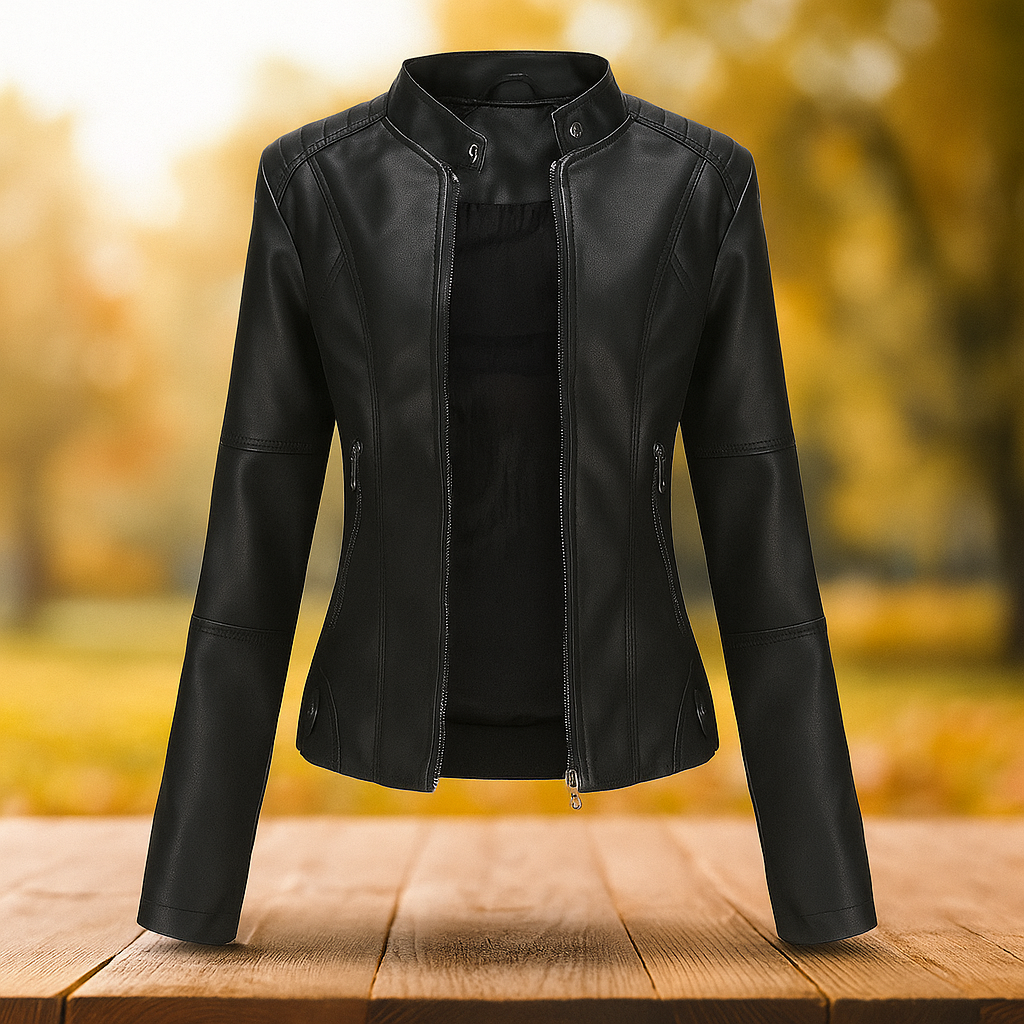 Leren bikerjack voor dames - Annelise