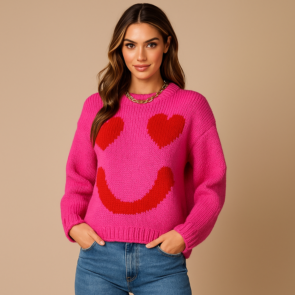Gebreide dames trui abstract design moderne stijl - Valentina