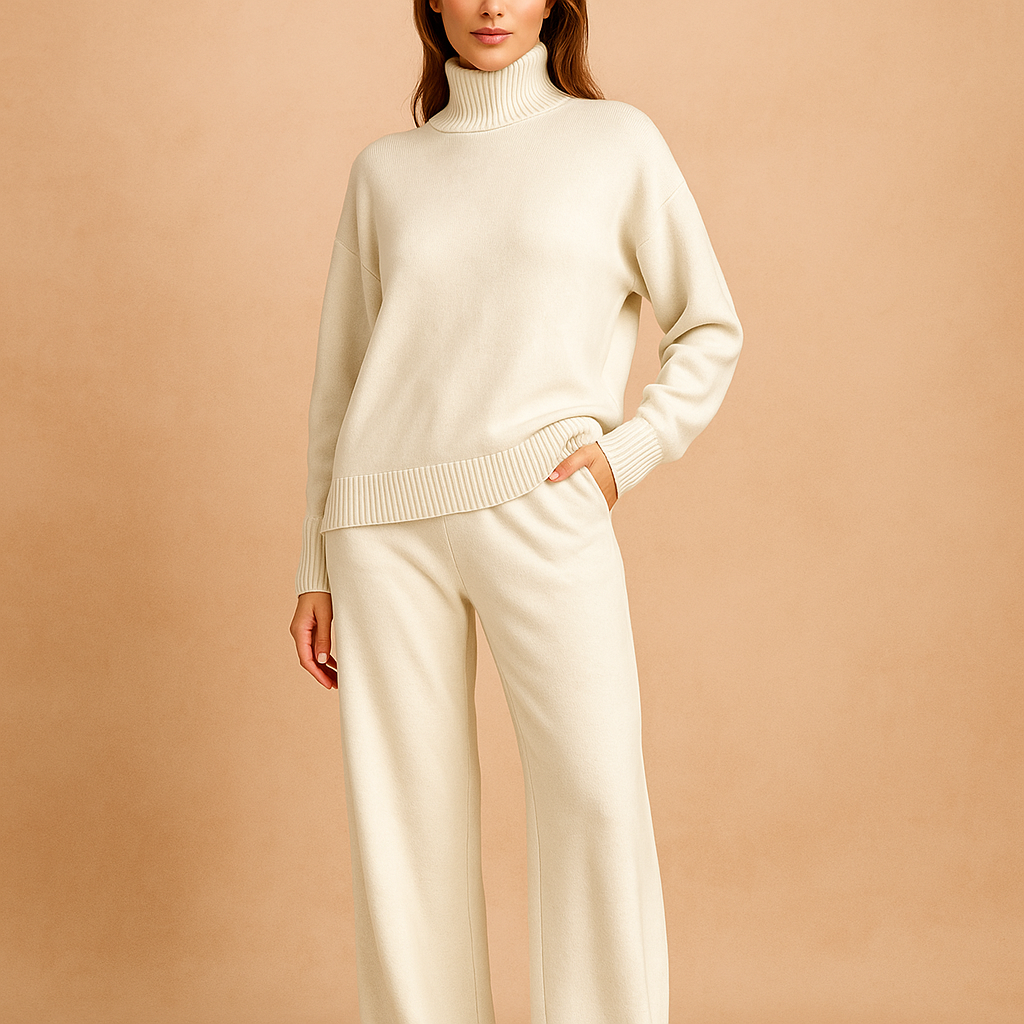 Gebreide trui en wijde broek voor dames - Aveline