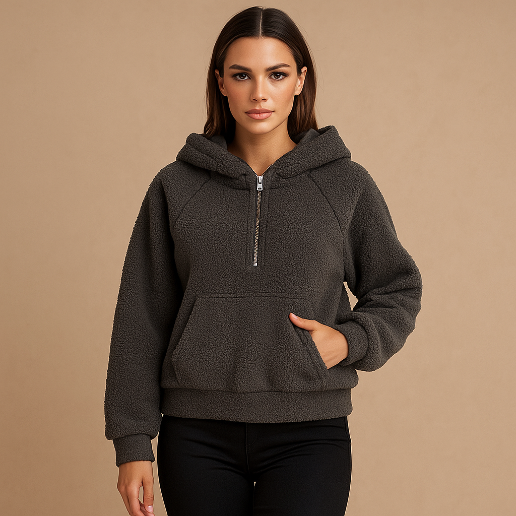 Fleece sweatshirt met capuchon voor dames - Elira