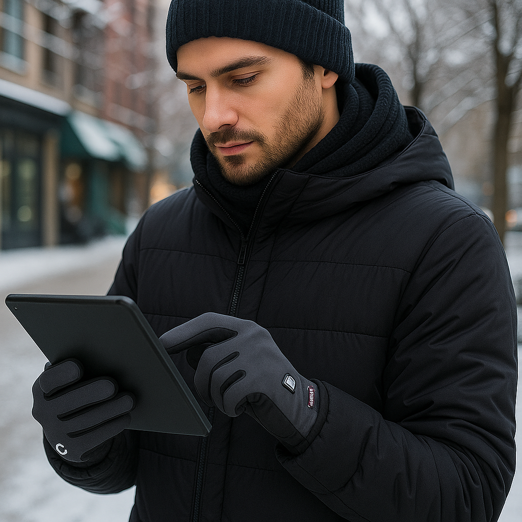Technische thermische herenhandschoenen voor tactiel functioneel gebruik - Torben