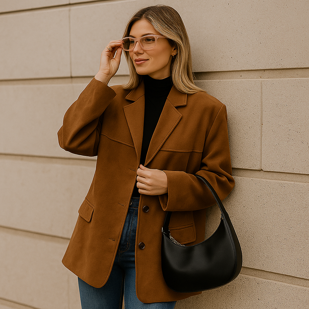 Damesjack met suède-effect - Saudi