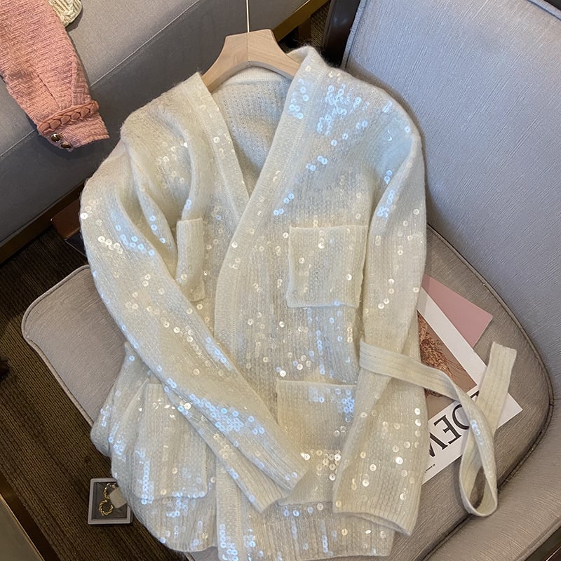 Cardigan met pailletteneffect voor dames - Leyla