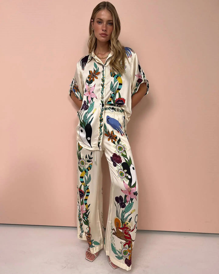 Carlota - Set broeken met bloemenprint
