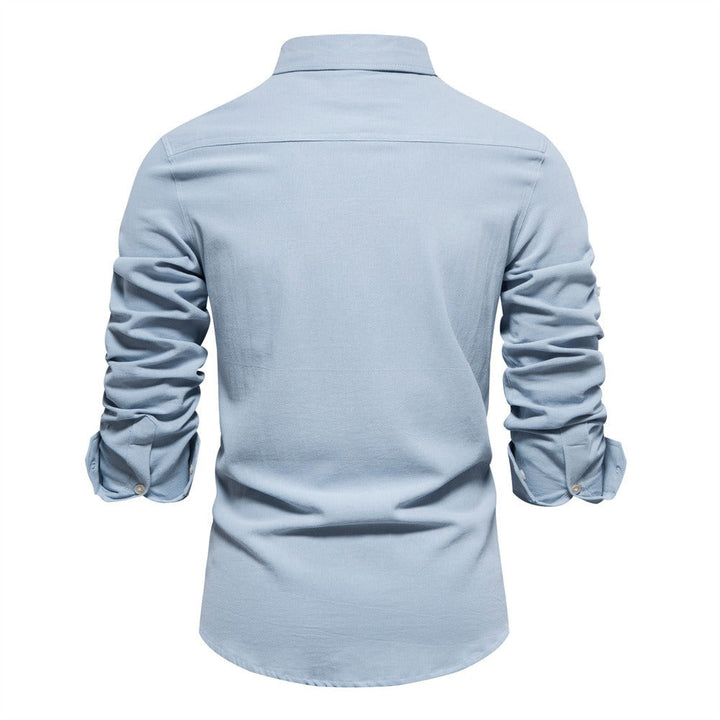 Katoenen overhemd voor heren, zakken voor, casual stijl - Nicolas