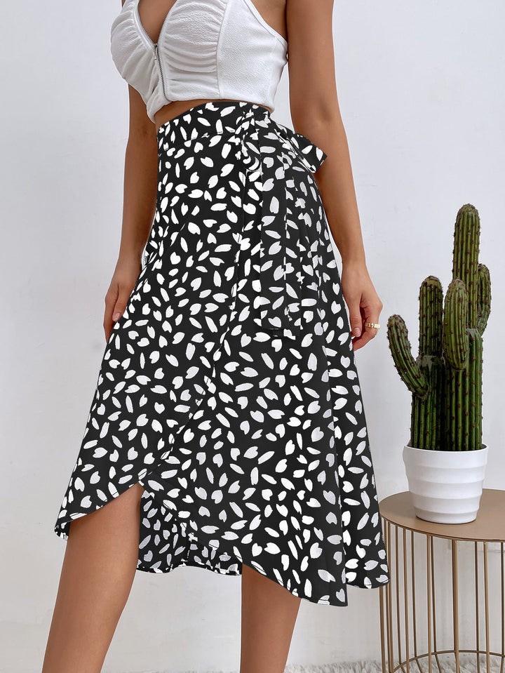 Wikkelrok boho stijl asymmetrische print zomer - Isadora