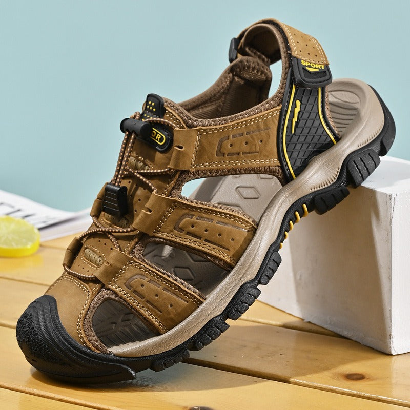 Heren outdoor sandalen bruin ademend leer - Dakar