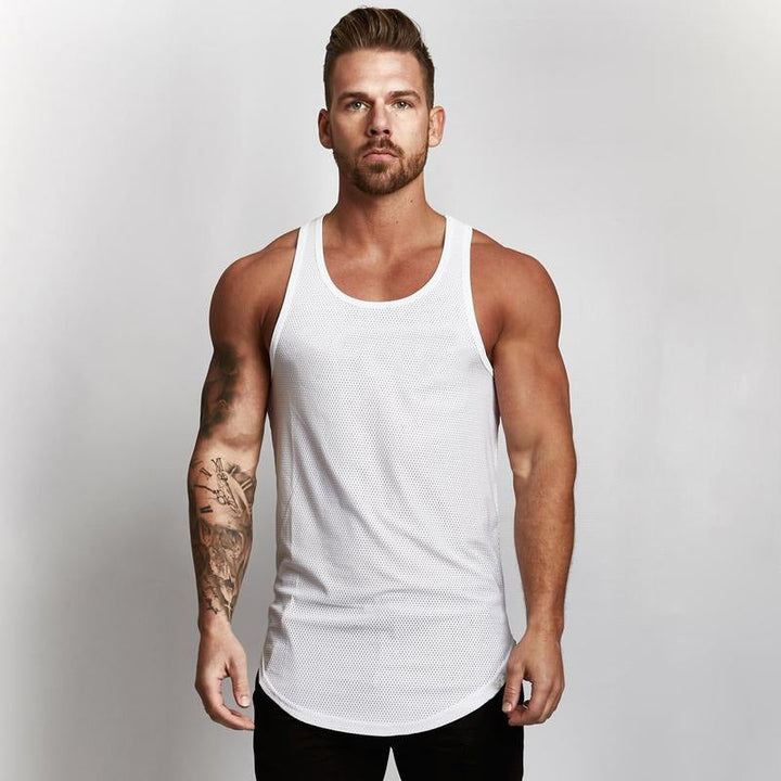 Ademend T-shirt zonder mouwen van mesh voor heren - Marco