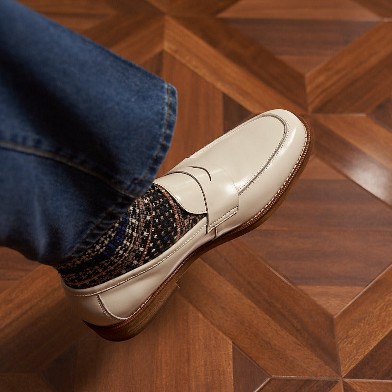 Heren bruine klassieke stijl echt leren loafers - Whitmore