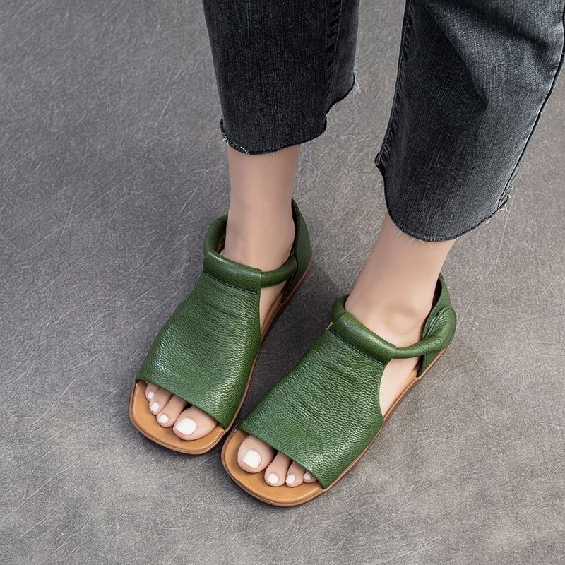 Kamila - Chique handgemaakte sandalen met klittenband
