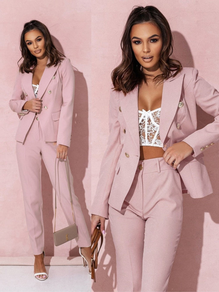 Elisea - Elegante blazer en pantalon set