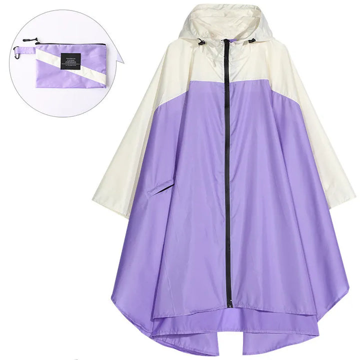 Draagbare unisex waterdichte poncho met capuchon