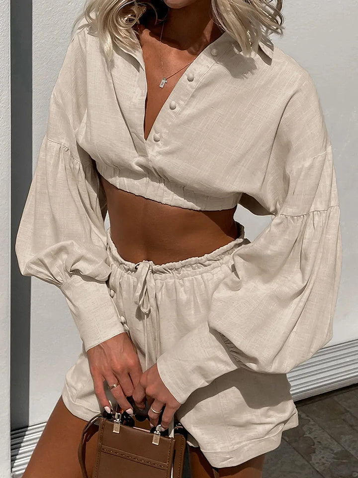 Yaiza - Minimalistische stijl, casual tweedelige set
