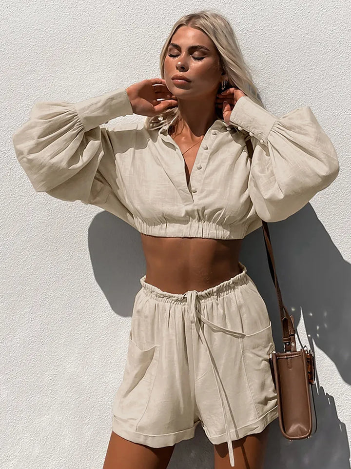 Yaiza - Minimalistische stijl, casual tweedelige set