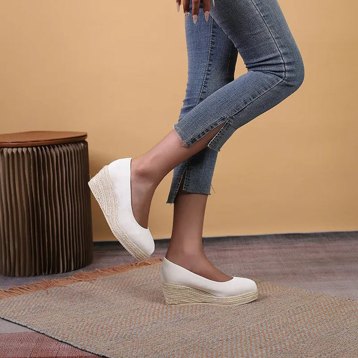 Platte damesschoenen met gevlochten zool in espadrillestijl - Élodie