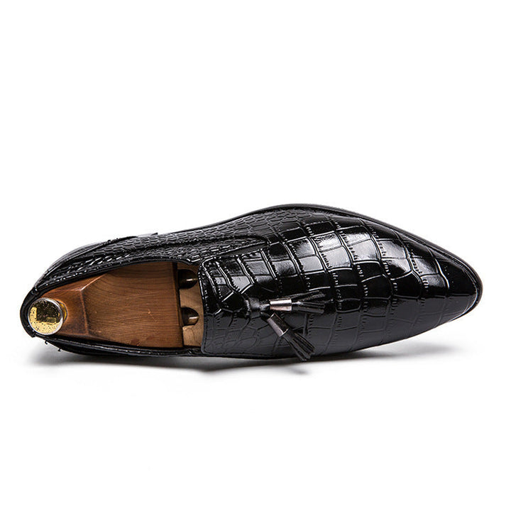 Heren mocassins leer elegant met kwastjes - Dominik