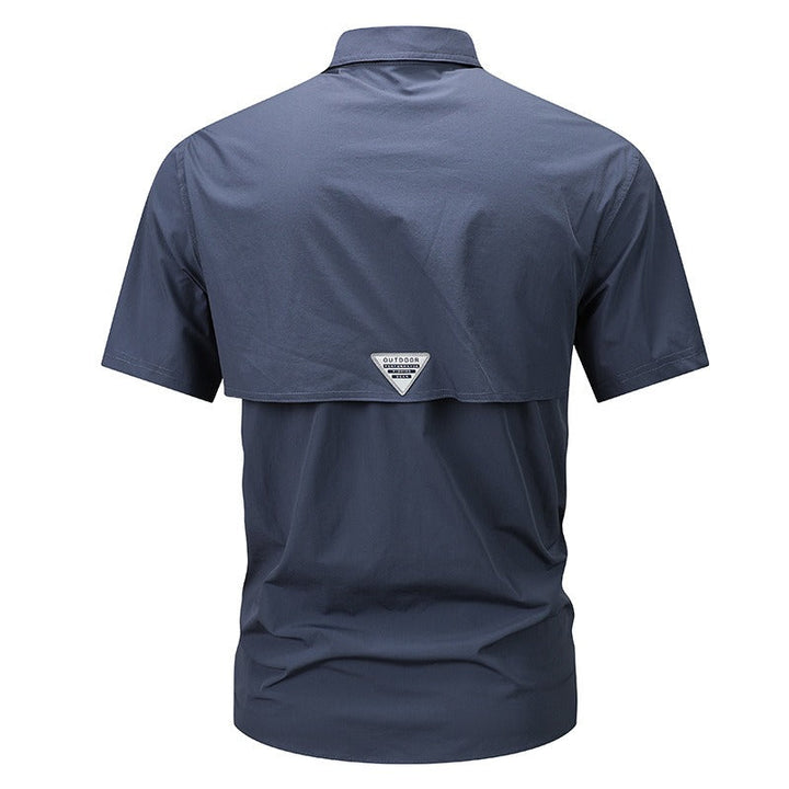 Herenhemd met korte mouwen in technische polyester utility-stijl - Mateo
