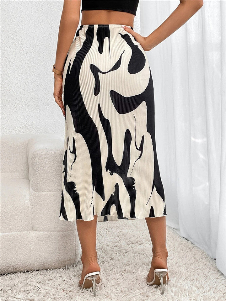 Elegante rok met vloeiende plooien, perfect voor een verfijnde en vrouwelijke look die geschikt is voor elke gelegenheid