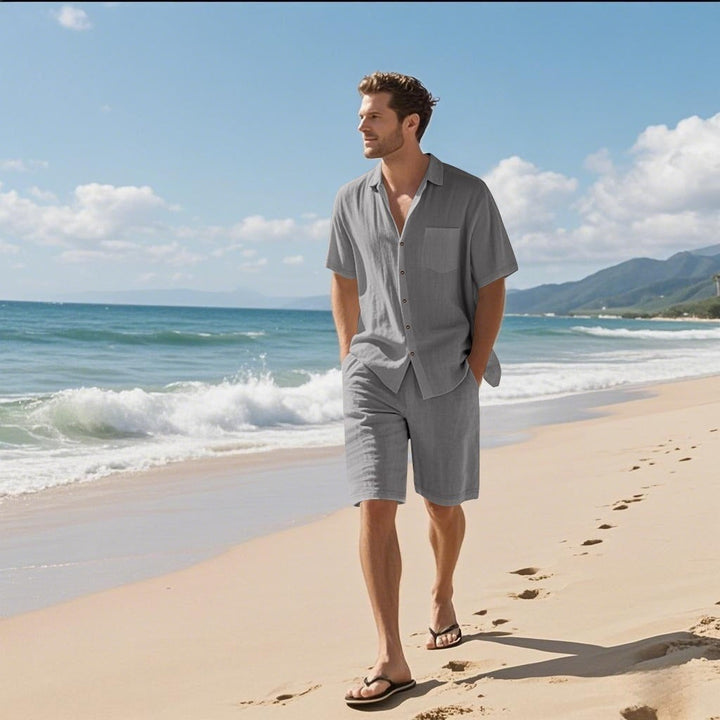 Heren zomer set in ademend linnen casual stijl - Mateo