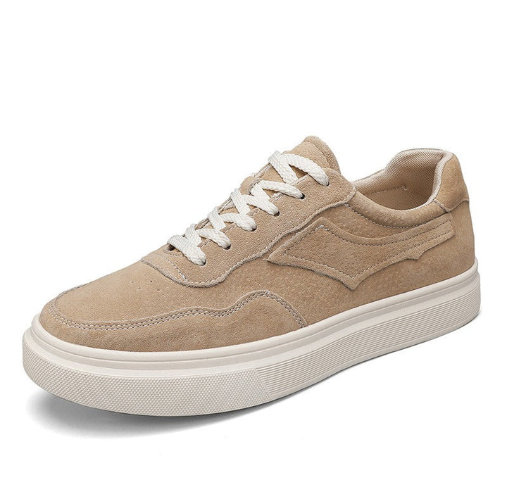 Lage herentrainers in Britse retrostijl camelkleur - Henry