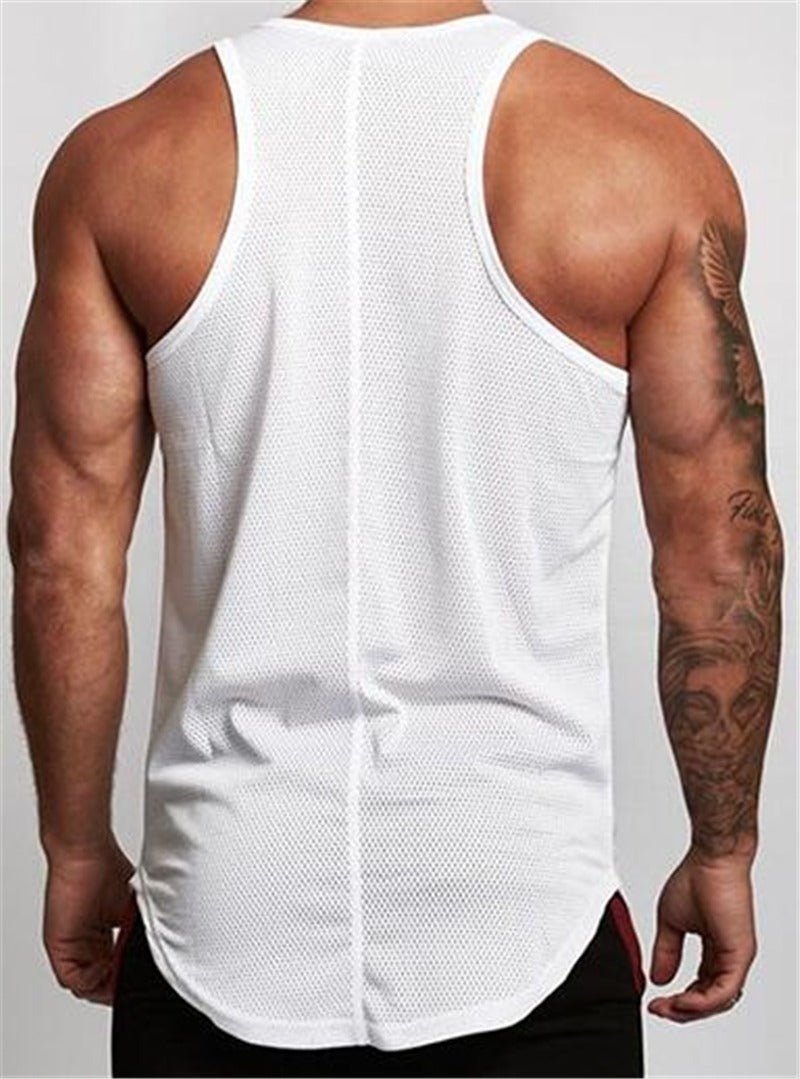 Ademend T-shirt zonder mouwen van mesh voor heren - Marco