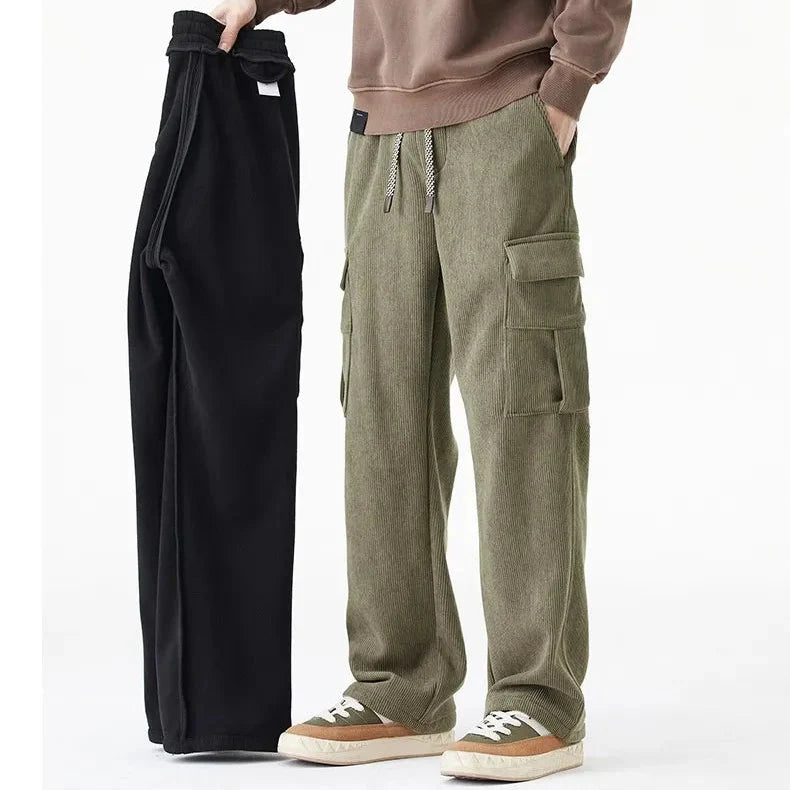 Corduroy broek voor heren met fleece voering - Auren