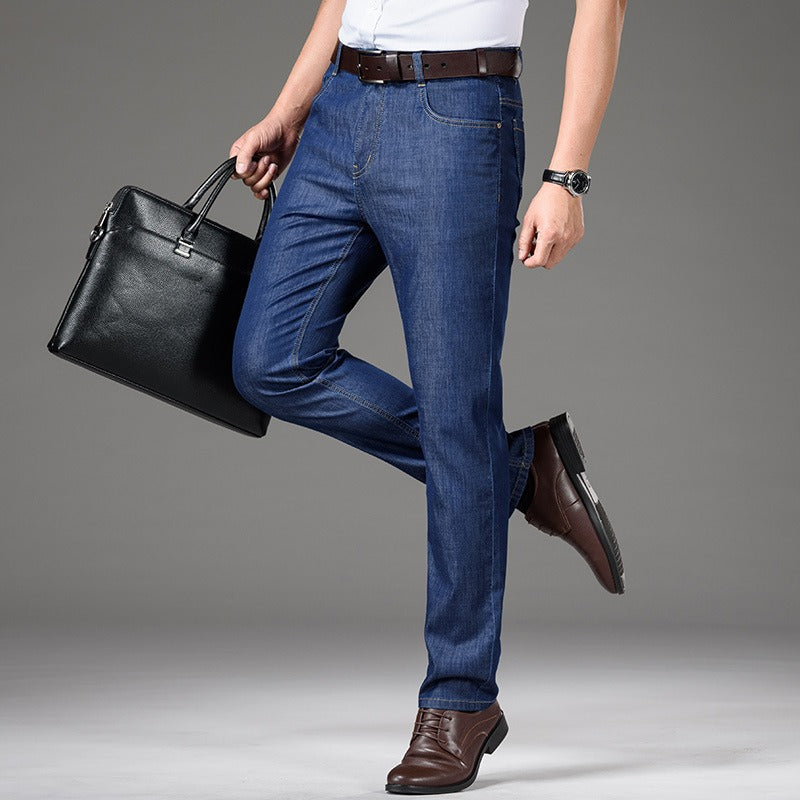 Rechte stretch katoenen herenjeans - Mateo