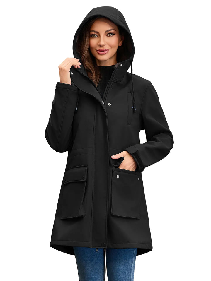 Waterdicht softshell damesjack met capuchon - Elina