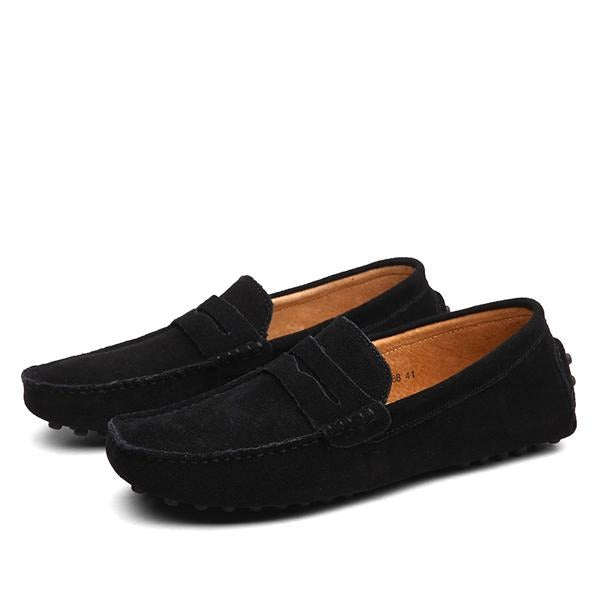 Echte suède casual herenschoenen - Larkstone