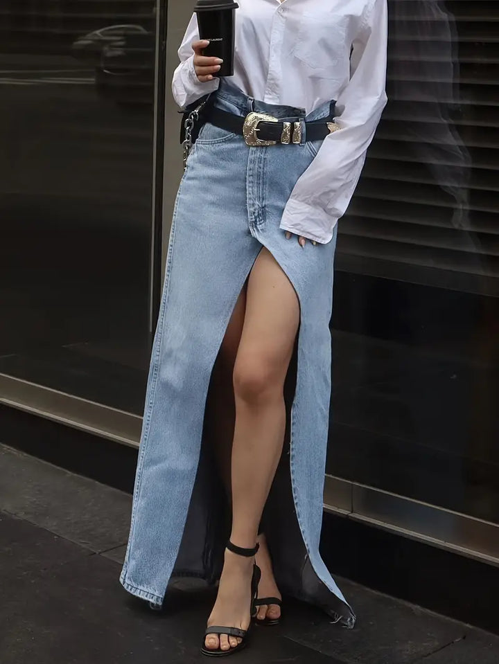 Modieuze denim rok voor dames, perfect voor een casual en trendy look