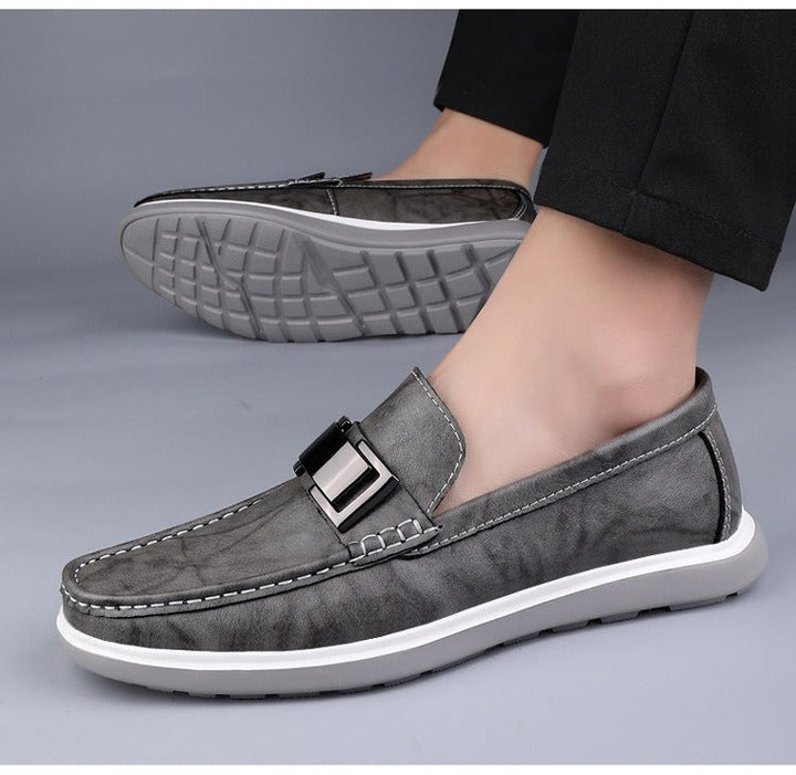 Stijlvolle bruine leren herenschoenen Britse stijl - Weston