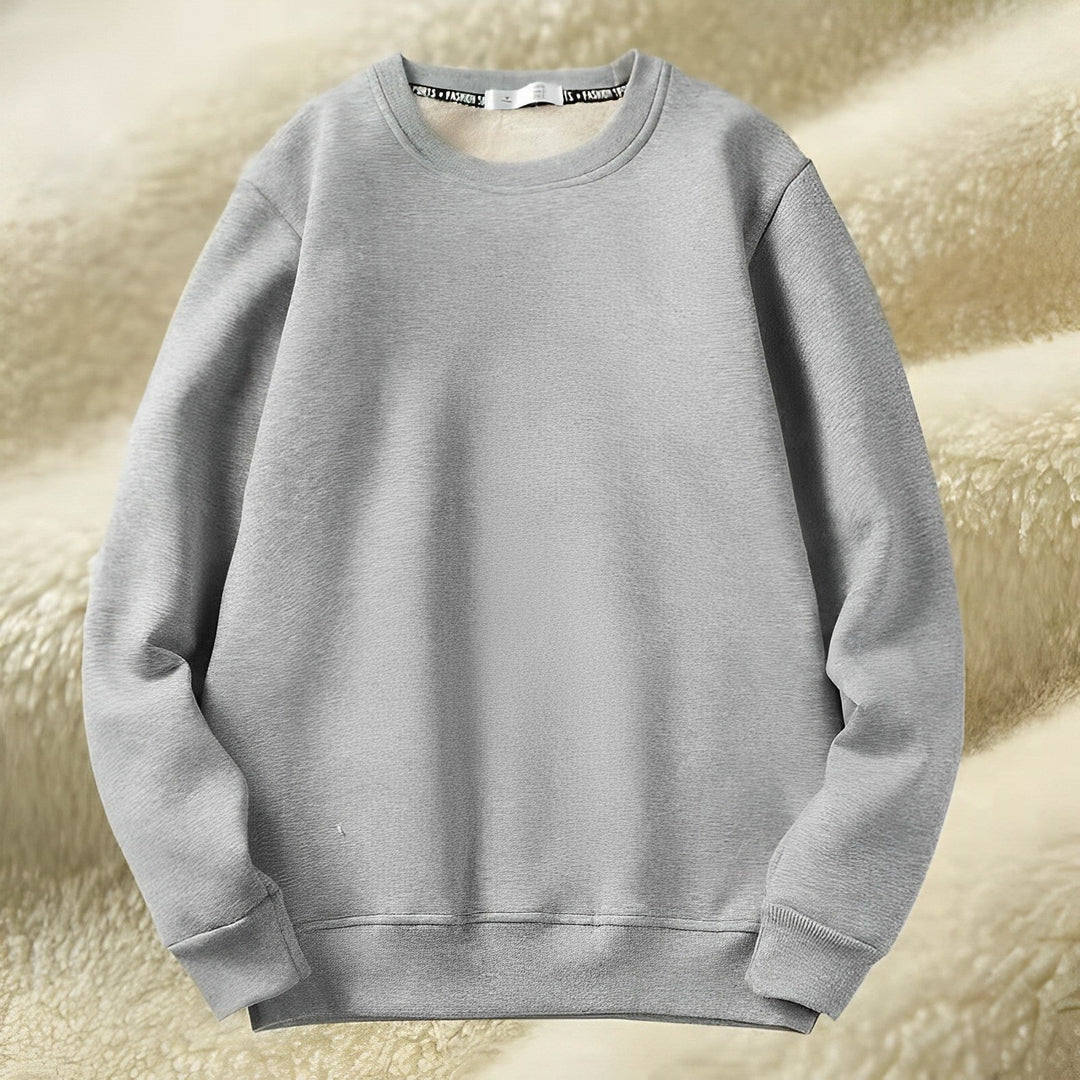 Marie - Knus contrast sweatshirt met ronde hals en fleece voering