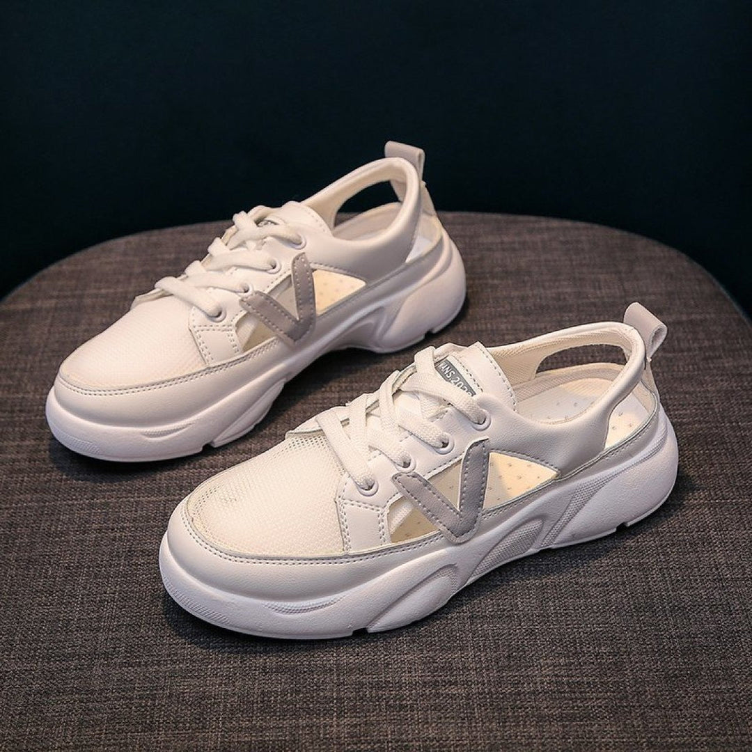 Damesschoenen met geperforeerd design wit - Avelyn