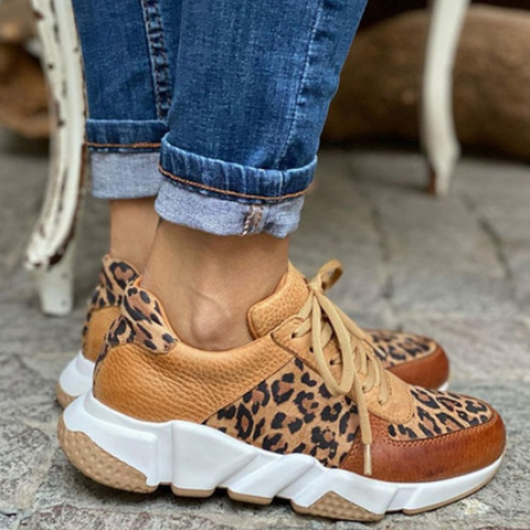 Claire - Stijlvolle damessneakers met luipaardprint en lichtgewicht comfort