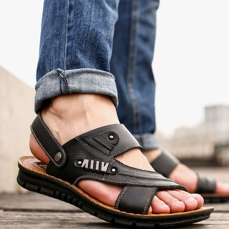 Echt lederen herensandalen met ademend ergonomisch ontwerp - Martín