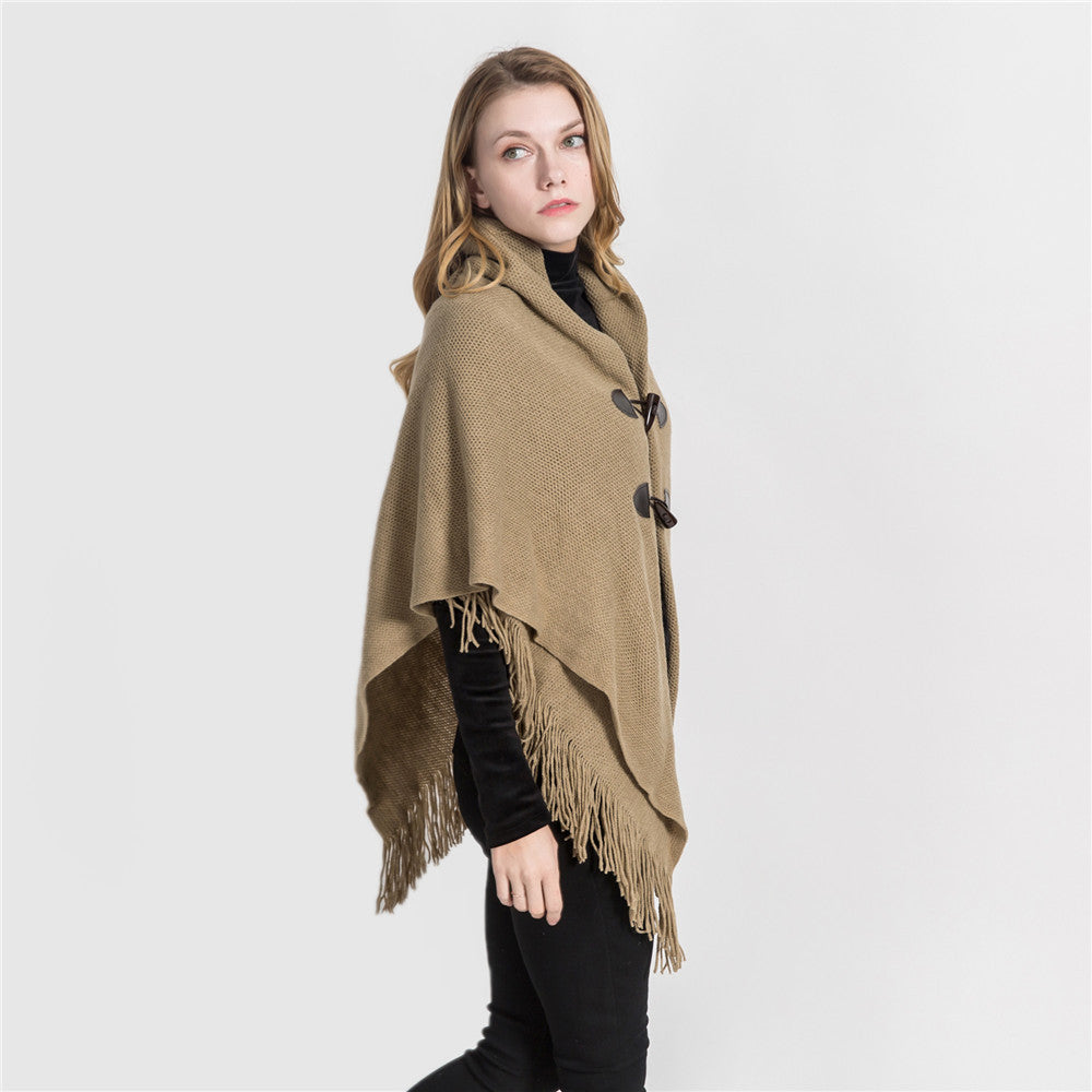 Losse poncho sjaal