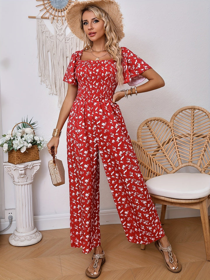 Helena - Elegante wijde jumpsuit met bloemenprint