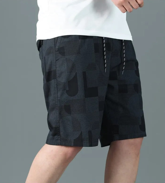 Katoenen bermuda met geometrische print voor heren - Mateo