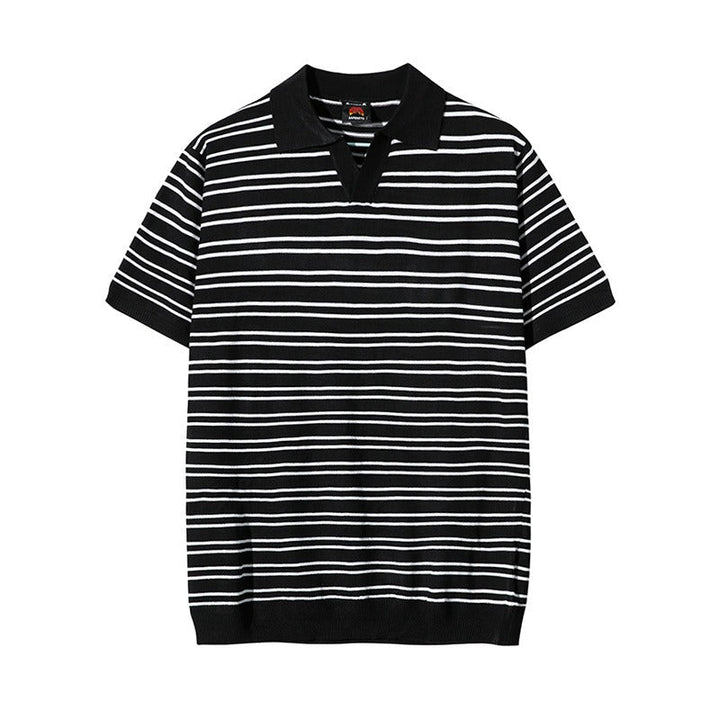 Herenpolo in katoen met relaxte casual streepjes - Mateo