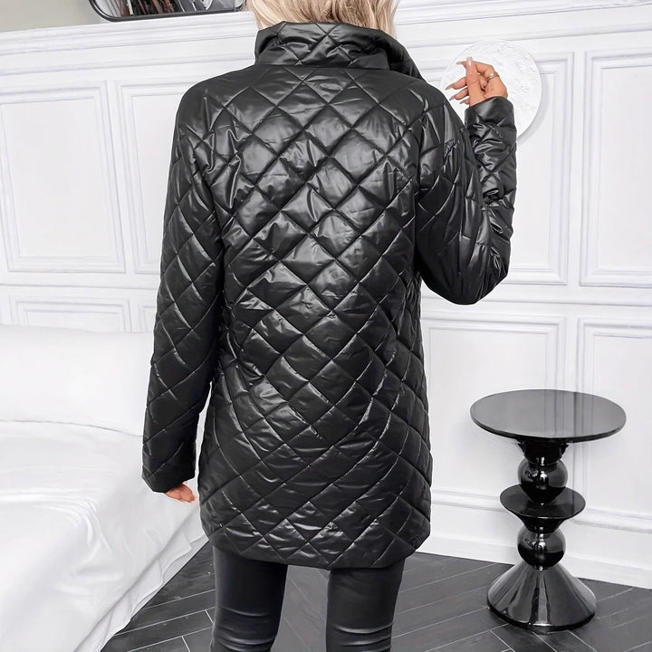 Gewatteerde bontjas voor dames - Simone