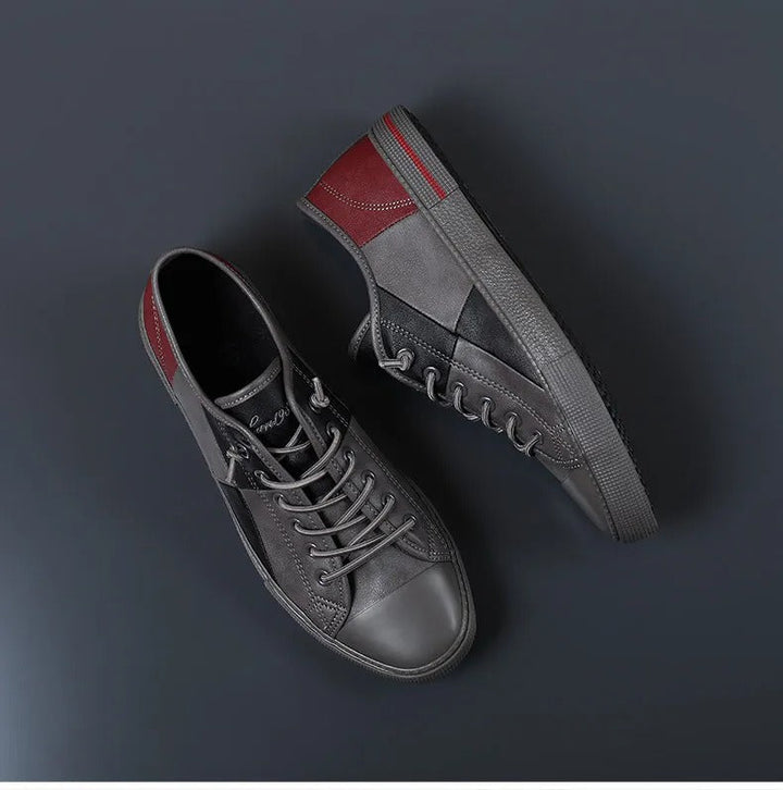 Casual zwart leren sportschoenen voor heren - Tomás