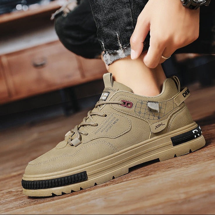 Stoffen enkellaarsjes heren technische structuur - Haldorik