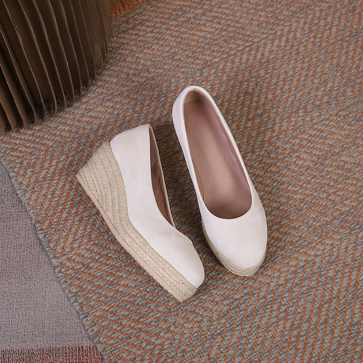 Platte damesschoenen met gevlochten zool in espadrillestijl - Élodie