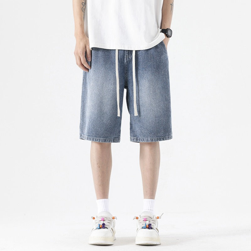 Herenhorts van gewassen denim met baggy stijl - Matias