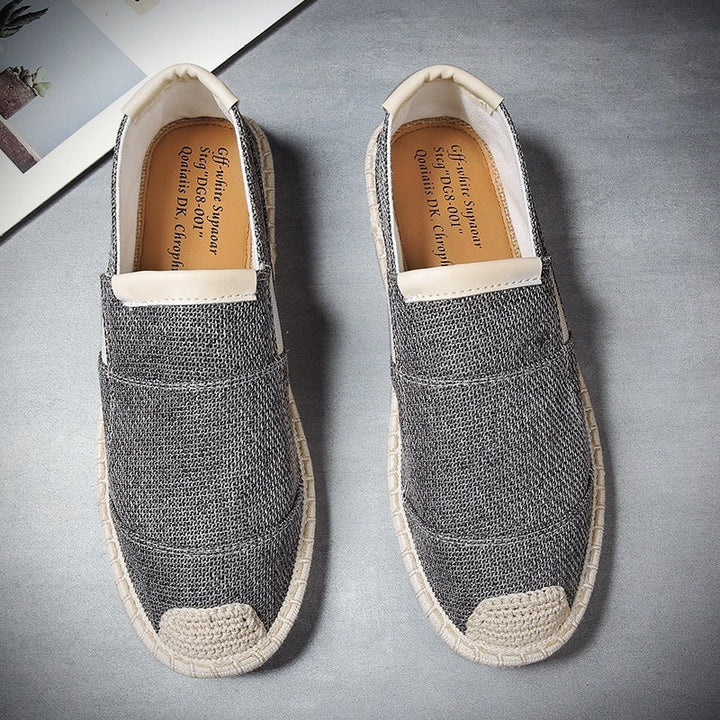 Donkergrijze ademende canvas herenschoenen - Dorian