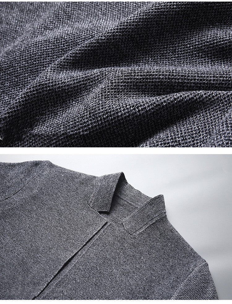 Gebreid herenjack met maokraag - Karl